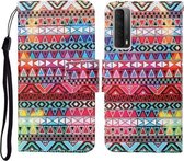 Voor Huawei P smart 2021 Gekleurde Tekening Patroon Horizontale Flip Leren Case met Houder & Kaartsleuven & Portemonnee & Lanyard (Tribal Etnische Stijl)