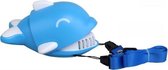 Glijdend touw Hangende nekventilator Luie cartoonventilator Draagbaar opladen Buiten Kleine studentenventilator (blauw)