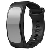 Voor Samsung Gear Fit2 Pro siliconen vervangende horlogeband, maat: S (zwart)