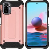 iMoshion Rugged Xtreme Backcover Xiaomi Redmi Note 10 (4G) / Note 10S hoesje - Rosé Goud