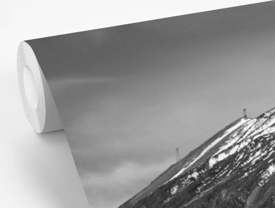 Papier peint photo Tenerife - Volcan El Tei à Tenerife, Espagne - Zwart- Wit largeur 260 cm x hauteur 260 cm - Impression photo sur papier peint vinyle (disponible en 7 formats) - chambre/séjour/bureau