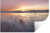 Sticker Muursticker Coucher de soleil sur la plage - Imaginez regarder le coucher de soleil sur la plage - 30x20 cm - film adhésif autocollant - sticker mural repositionnable