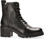 Van Dalen  - Veterboot Met Hak Leer - Black - 38