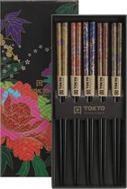 Tokyo Design Studio - Chopsticks set - Eetstokjes - Peony flower - 5 paar