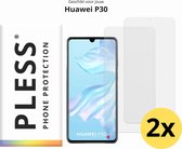 Huawei P30 Screenprotector Glas - 2x - Pless®