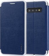 Voor Galaxy S10 CMai2 Linglong-serie PC + PU horizontale flip lederen tas met houder en kaartsleuf (koningsblauw)