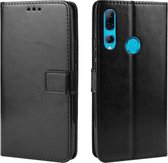 Retro Crazy Horse Texture Horizontal Flip Leather Case voor Huawei Y9 Prime (2019), met houder & kaartsleuven & fotolijst (zwart)