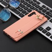 Voor Galaxy Note10 schokbestendige effen kleur TPU-hoes met polsband (koraaloranje)