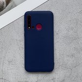 Voor Huawei Nova 5i schokbestendig mat TPU beschermhoes (donkerblauw)