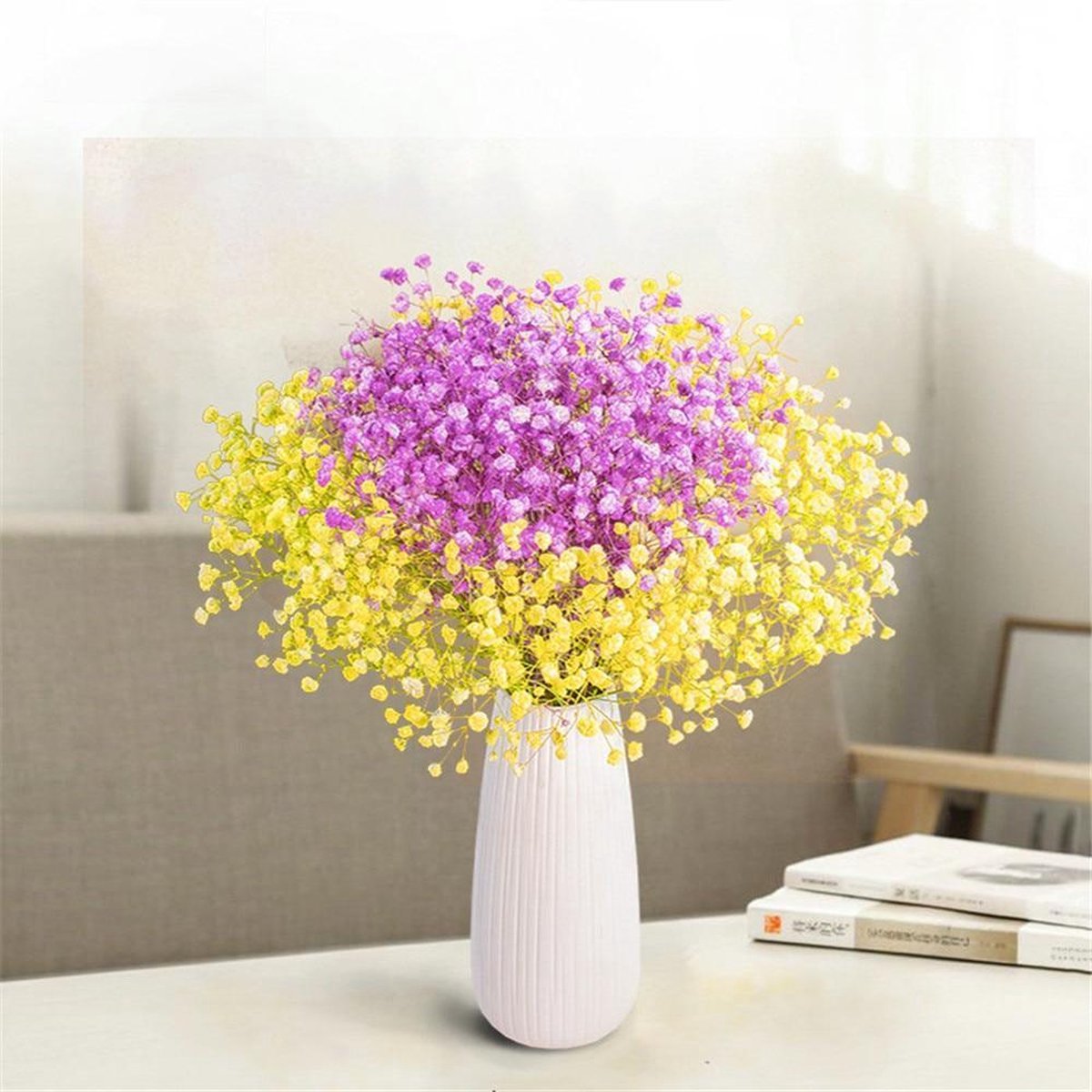 WANYI 10 stuks natuurlijke gedroogde eucalyptus, 40-60 cm, decoratieve gedroogde bloemen, gedroogde eucalyptus in bladeren voor bruiloften, feesten, tafeldecoraties, bloemstukken (groen