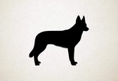 Silhouette hond - Czechoslovak Wolfdog - Tsjechoslowaakse Wolfhond - M - 60x71cm - Zwart - wanddecoratie