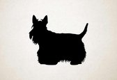 Silhouette hond - Scottish Terrier - Schotse Terriër - M - 60x71cm - Zwart - wanddecoratie