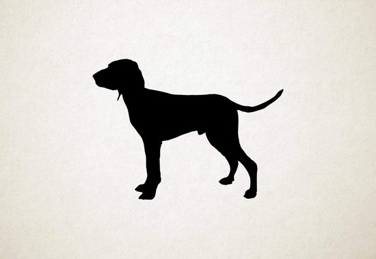 Silhouette hond - Braco Italiano - L - 75x101cm - Zwart - wanddecoratie
