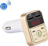 B2 Dual USB Opladen Bluetooth Fm-zender MP3 Muziekspeler Car Kit, Ondersteuning Handsfree Call & Tf-kaart & U Disk (goud)