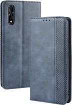 Magnetische gesp Retro Crazy Horse Texture Horizontale Flip Leather Case voor vivo iQOO Neo / S1 / Y7S / Z5, met houder & kaartsleuven & fotolijst (blauw)