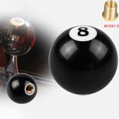 Zwarte 8-ballenschakelknop voor automatisch schakelen, Shifer, adaptermaat: M10 x 1,5