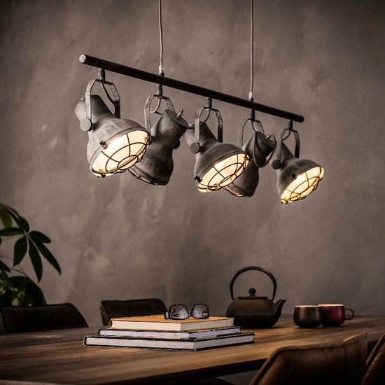 LEDSone Hanglamp met 2 koppen, plafondlamp Spider, metalen lamp, verstelbaar, snoer van 195 cm, vintage Edison E27 lampvoet, industriële retro verlichting, eilandlamp (Satijn nikkel