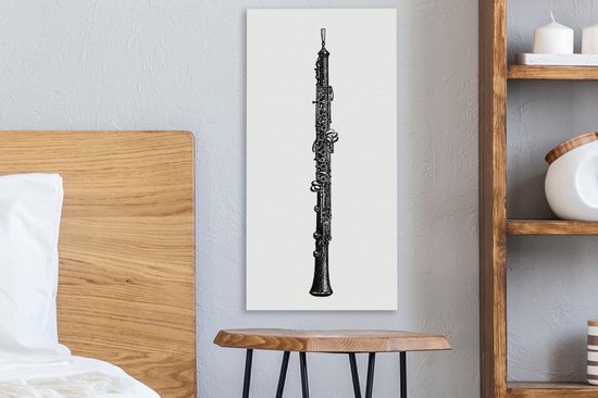 Une illustration antique de toile hobo 20x40 cm - Tirage photo sur toile (Décoration murale salon / chambre)