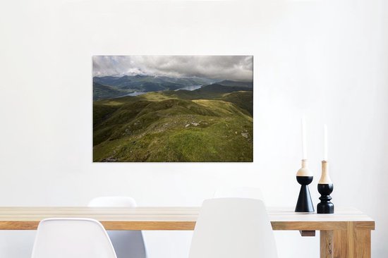 Vallées vertes du parc national du Loch Lomond et des Trossachs en Ecosse Toile 90x60 cm - Tirage photo sur toile (Décoration murale salon / chambre)
