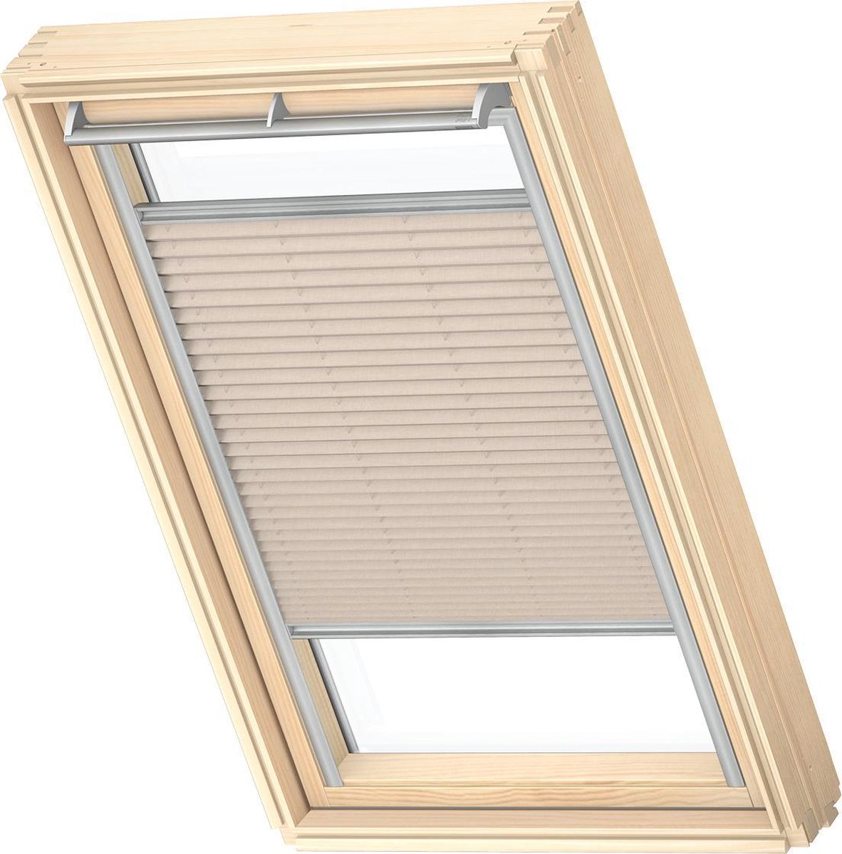 VELUX Origineel Plisségordijn (FHL), Zilveren Kozijn, PK10, Classic Sand