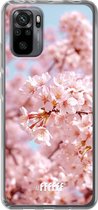 6F hoesje - geschikt voor Xiaomi Redmi Note 10 Pro -  Transparant TPU Case - Cherry Blossom #ffffff