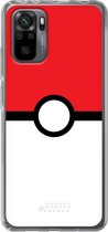 6F hoesje - geschikt voor Xiaomi Redmi Note 10 Pro -  Transparant TPU Case - Pokeball #ffffff