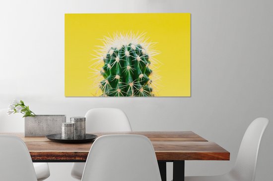 Cactus sur toile jaune 2cm