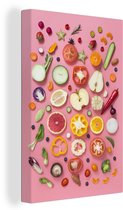Toile de fruits et légumes colorés 2cm 40x60 cm - Tirage photo sur toile (Décoration murale salon / chambre)