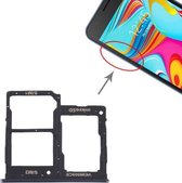 Simkaartlade + Simkaartlade + Micro SD-kaartlade voor Samsung Galaxy A2 Core SM-A260 (zwart)
