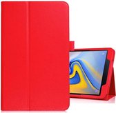 Litchi Texture horizontale flip lederen tas voor Samsung Galaxy Tab A 10.5 T590 / T595 / T597, met houder (rood)