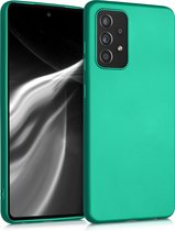 kwmobile telefoonhoesje voor Samsung Galaxy A52 / A52 5G / A52s 5G - Hoesje voor smartphone - Back cover in metallic turquoise