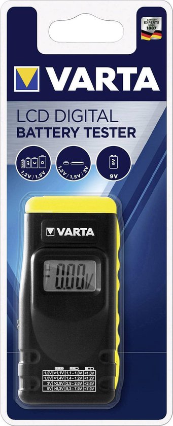 Varta Digitale Batterijtester Zwart/Geel | bol.com