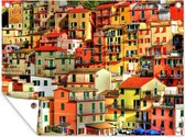 Poster Jardin Maisons colorées à Cinque Terre 40x30 cm - petit - Toile de jardin / Toile d'extérieur / Peintures d'extérieur (décoration de jardin)