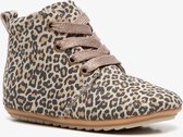 Groot leren babyschoenen met luipaardprint - Bruin - Maat 18