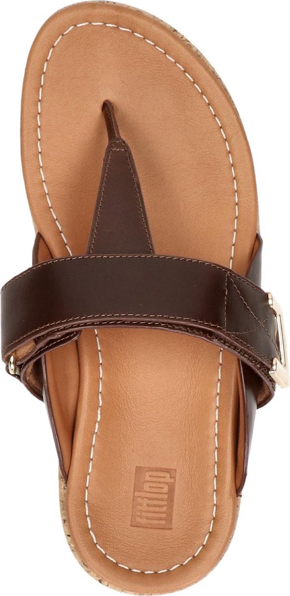 Bewijs knuffel tv station FitFlop™ Remi Adjustable Toe-Thongs Leather Chocolate Brown - Maat 40 |  bol.com