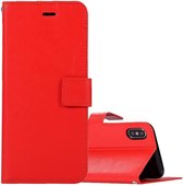 Portemonnee Book Case Hoesje Geschikt voor: iPhone XS Max - rood