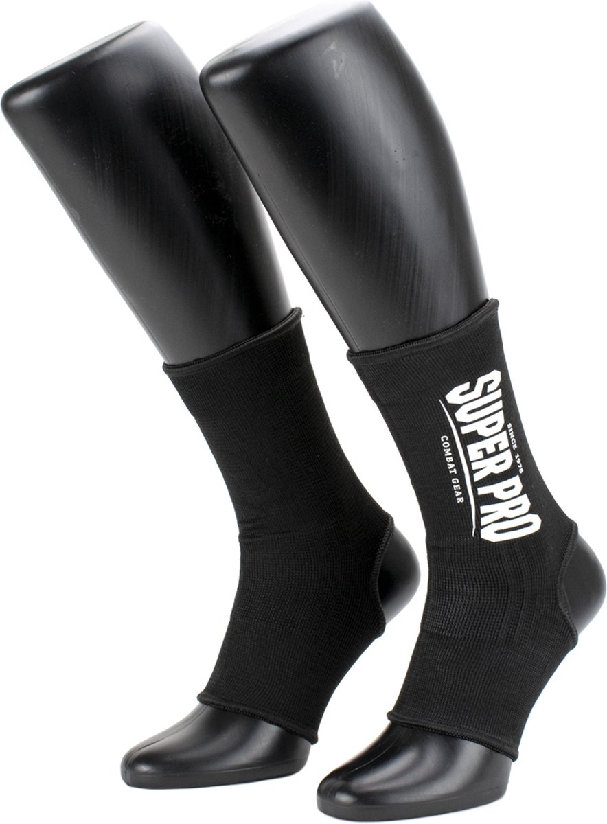 Super Pro Combat Gear Enkelkousjes Zwart/Wit Large