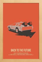 JUNIQE - Poster met houten lijst Back to the Future 2 - minimalistisch