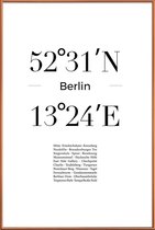 JUNIQE - Poster met kunststof lijst Berlin Icons -30x45 /Wit & Zwart
