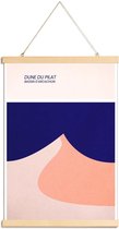 JUNIQE - Posterhanger Dune du Pilat -40x60 /Blauw & Roze