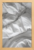 JUNIQE - Poster in houten lijst Perfect Day in Bed -40x60 /Grijs & Wit