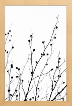 JUNIQE - Poster in houten lijst Winter Silhouettes 2 -40x60 /Wit &