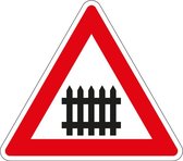 Bewaakte spoorwegovergang sticker, J10 100 mm