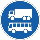 Rijstrook lijnbussen en vrachtauto's bord - kunststof - F19 200 mm