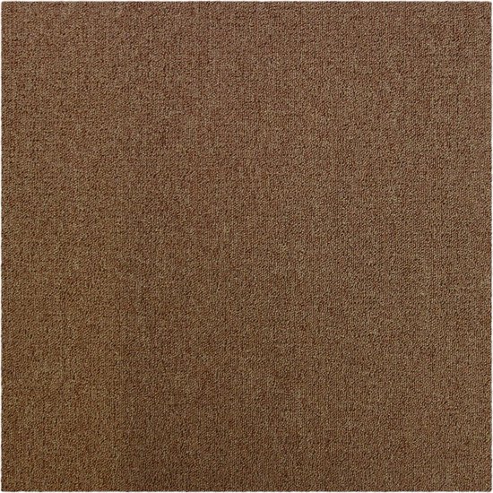 40 x Dalles de Dalles de moquette - Couleur: Couleur sable et rouge - 50x50cm 10m2 - Revêtements de sol - Dalles de moquette - Facile à installer - Idéal pour les bureaux, maisons, ateliers