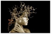 Girl in silver - Foto op Akoestisch paneel - 225 x 150 cm