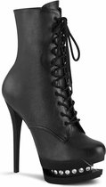 Pleaser Plateau Laarzen, Paaldans schoenen -37 Shoes- BLONDIE-R-1020 Paaldans schoenen Zwart