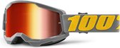 100% Strata 2 Izipizi Crossbril MTB met Spiegel Lens - Grijs/Geel