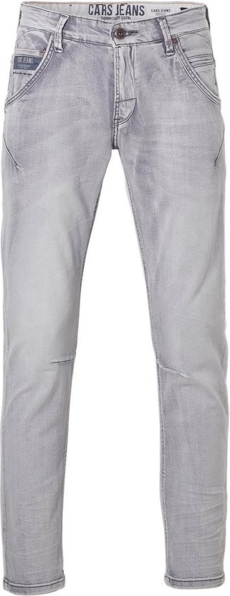 Cars Jeans - Jeans pour hommes - Coupe régulière - Stretch - Longueur 36 - Loyd - Gris Usé