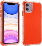 Voor iPhone 12 mini 3 in 1 Dreamland PC + TPU effen kleur transparante rand beschermhoes (oranje)